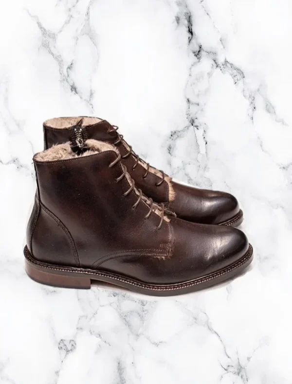 Palenzo Accessoires Et Chaussures | Souliers & Sneakers | Bottines à lacet fourrées - Marron