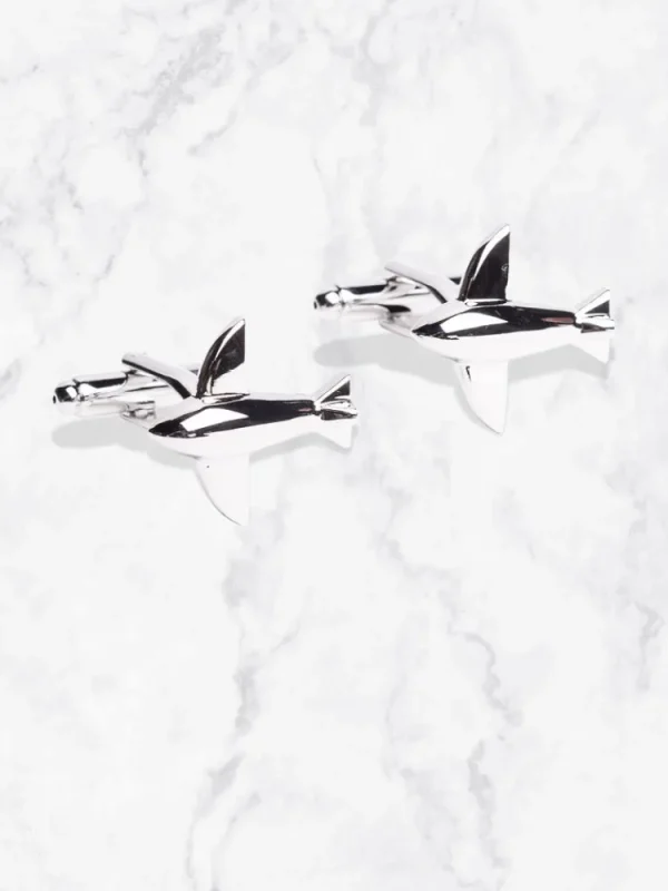 Palenzo Accessoires Et Chaussures | Prêt-à-porter | Boutons de manchettes métal - Argenté avions