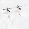 Palenzo Cérémonie | Accessoires Et Chaussures | Boutons de manchettes métal - Argenté cubes