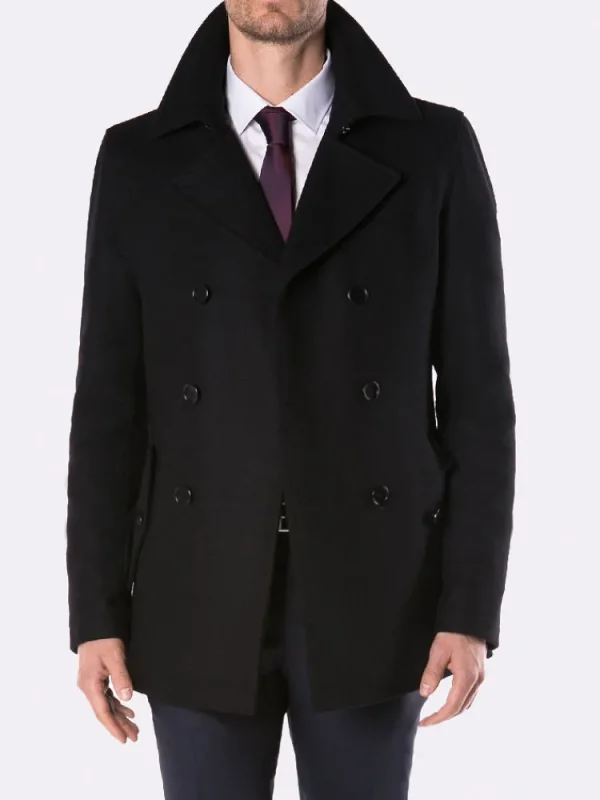 Palenzo Prêt-à-porter | Manteaux | Caban slim - Noir