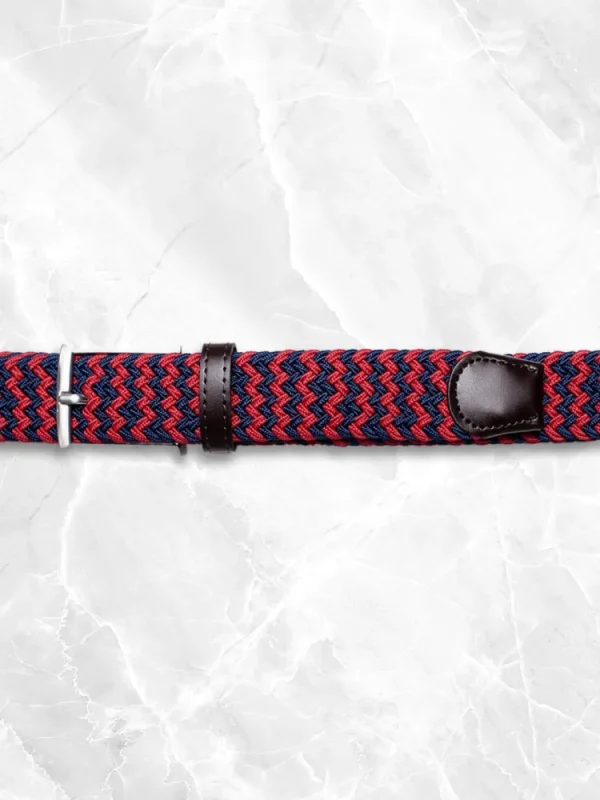 Palenzo Accessoires Et Chaussures | Prêt-à-porter | Ceinture tressée - Rouge et bleu marine