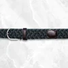 Palenzo Accessoires Et Chaussures | Ceintures | Ceinture tressée - Vert, bleu marine et gris