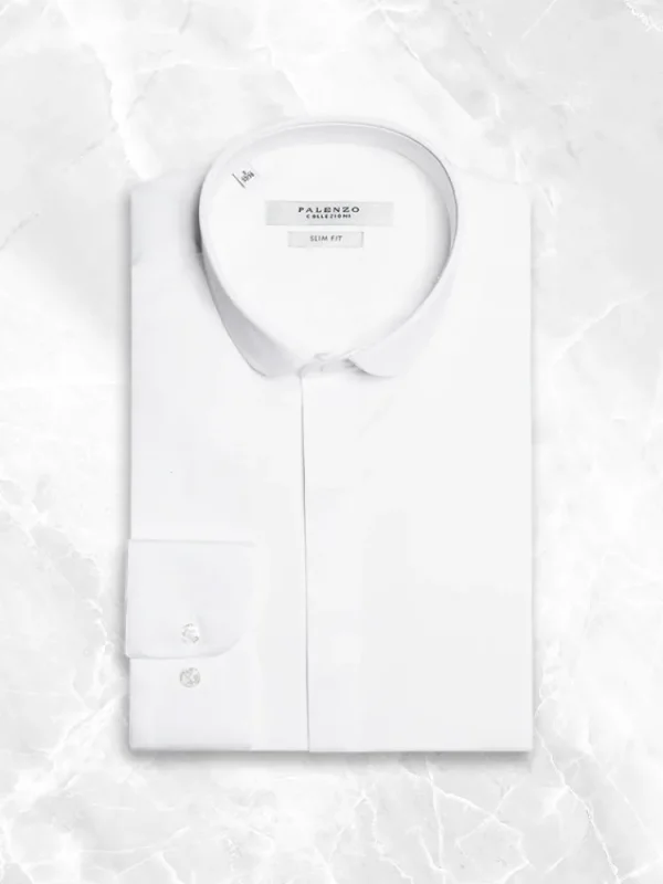 Palenzo Prêt-à-porter | Chemises | Chemise col club - Blanc