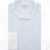 Palenzo Prêt-à-porter | Chemises | Chemise col club - Blanc et bleu ciel rayures