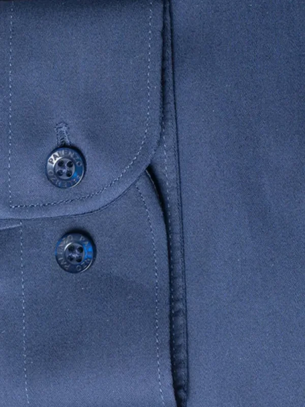 Palenzo Prêt-à-porter | Chemise col club - Bleu marine