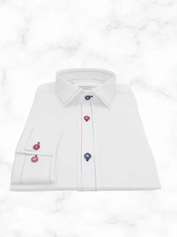 Palenzo Prêt-à-porter | Chemises | Chemise col français - Blanc