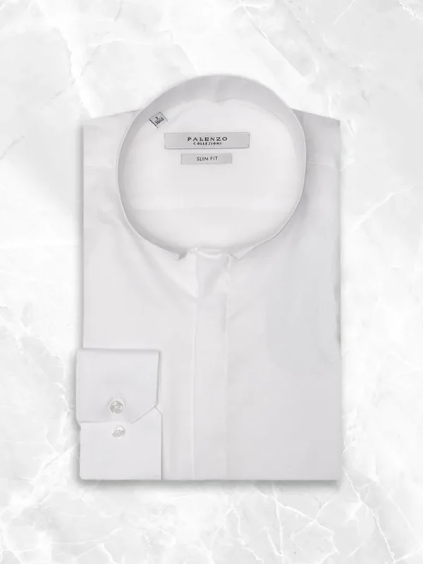 Palenzo Prêt-à-porter | Chemises | Chemise col inversé - Blanc