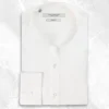 Palenzo Prêt-à-porter | Chemise col inversé - Blanc bi matière