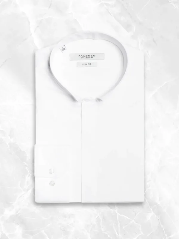 Palenzo Prêt-à-porter | Chemises | Chemise col inversé - Blanc
