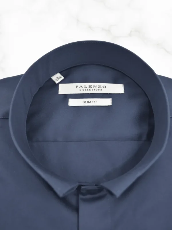 Palenzo Prêt-à-porter | Chemises | Chemise col inversé - Bleu marine
