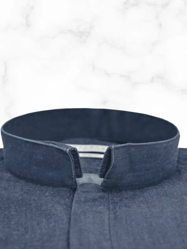Palenzo Prêt-à-porter | Chemises | Chemise col inversé - Bleu jean