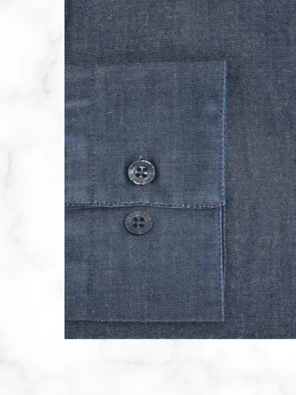 Palenzo Prêt-à-porter | Chemises | Chemise col inversé - Bleu jean