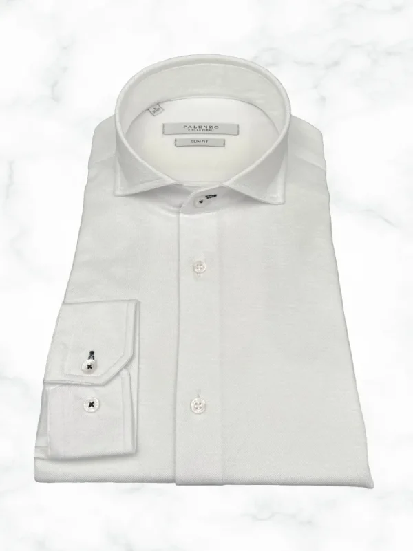 Palenzo Prêt-à-porter | Chemises | Chemise col italien - Blanc