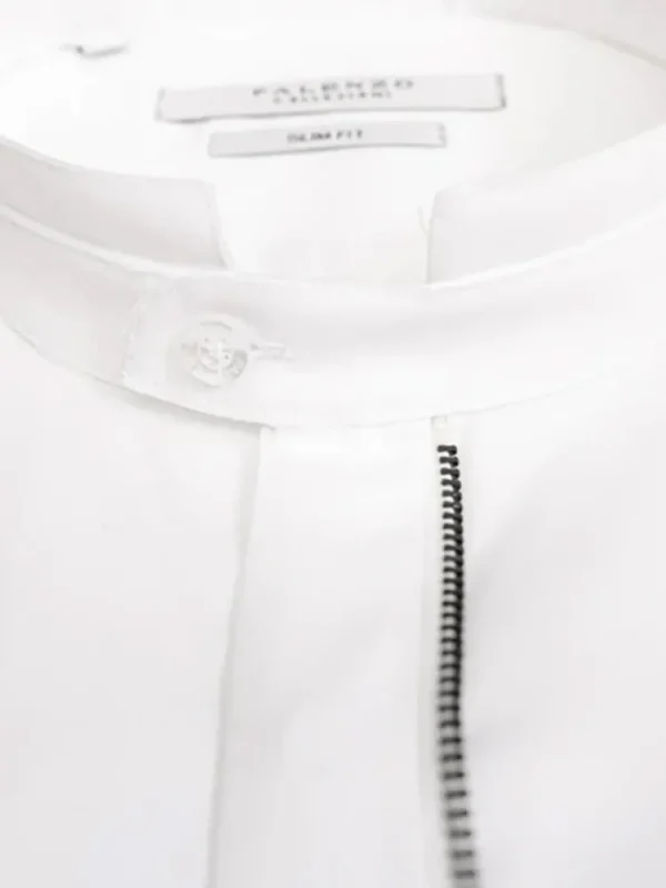 Palenzo Prêt-à-porter | Chemises | Chemise col officier - Blanc