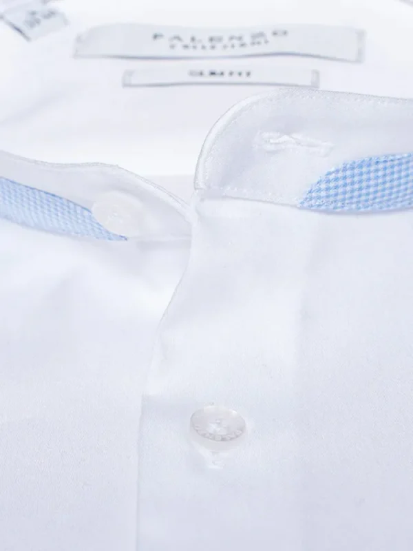 Palenzo Prêt-à-porter | Chemise col officier - Blanc