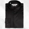 Palenzo Prêt-à-porter | Chemise col officier - Noir