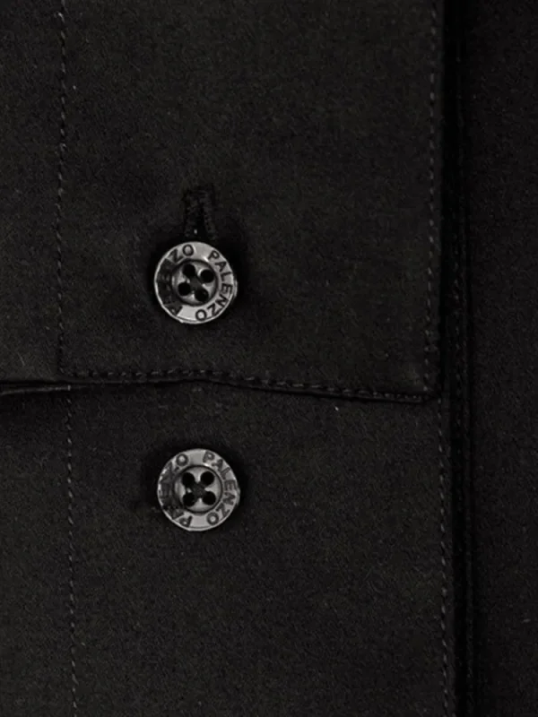Palenzo Prêt-à-porter | Chemise col officier - Noir