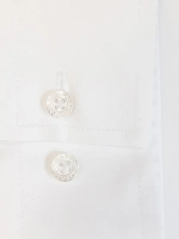 Palenzo Prêt-à-porter | Chemises | Chemise col officier arrondi - Blanc et bleu ciel