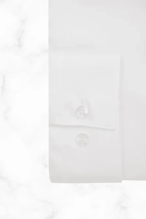 Palenzo Prêt-à-porter | Chemises | Chemise col officier arrondi - Blanc et beige