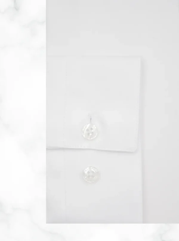 Palenzo Prêt-à-porter | Chemise col officier arrondi - Blanc