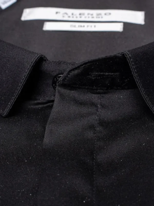Palenzo Prêt-à-porter | Chemises | Chemise extra petit col - Noir