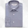 Palenzo Prêt-à-porter | Chemise petit col français - Bleu marine imprimé