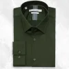 Palenzo Prêt-à-porter | Chemise petit col français vert - Kaki