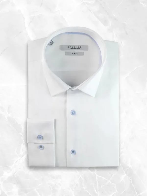Palenzo Prêt-à-porter | Chemise petit col français - Blanc