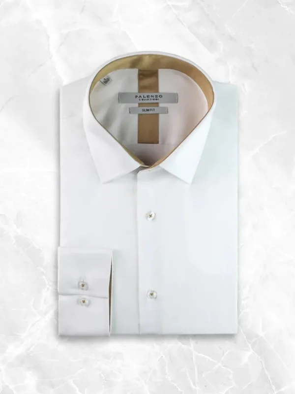Palenzo Prêt-à-porter | Chemise petit col français - Blanc
