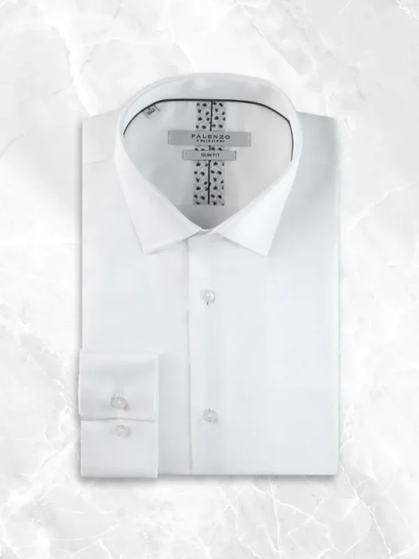 Palenzo Prêt-à-porter | Chemises | Chemise petit col français - Blanc