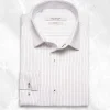 Palenzo Prêt-à-porter | Chemises | Chemise petit col français - Blanc et noir rayures