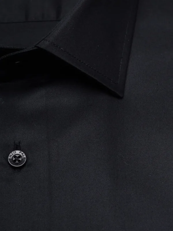 Palenzo Prêt-à-porter | Chemises | Chemise petit col français - Noir