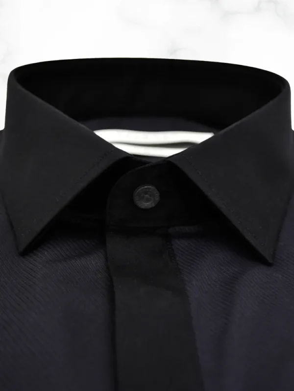 Palenzo Cérémonie | Prêt-à-porter | Chemise petit col français - Noir