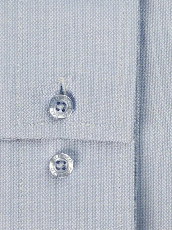 Palenzo Prêt-à-porter | Chemise petit col français - Bleu fil à fil