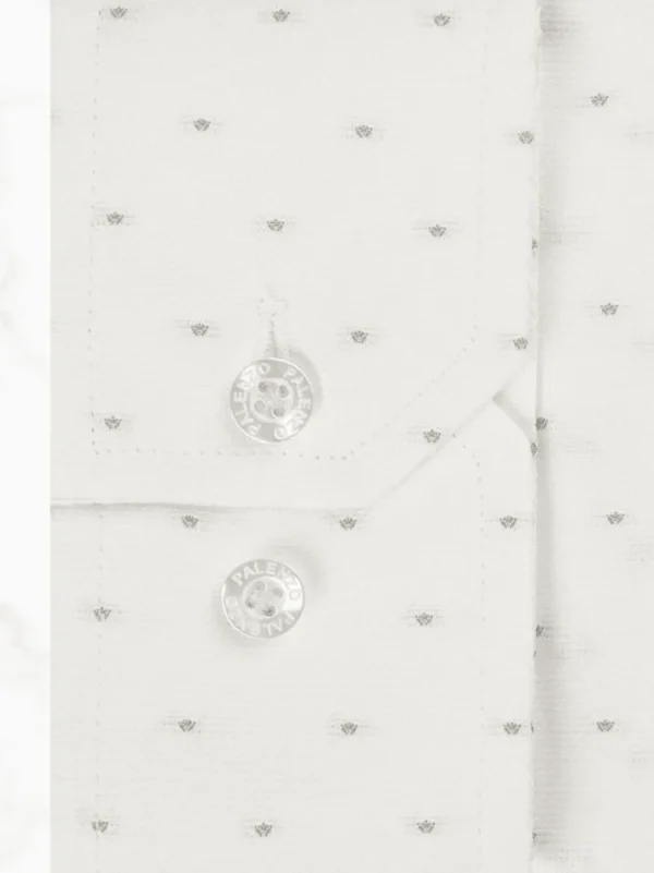 Palenzo Prêt-à-porter | Chemises | Chemise petit col français - Pois gris