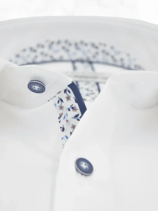 Palenzo Prêt-à-porter | Chemises | Chemise petit col français - Blanc