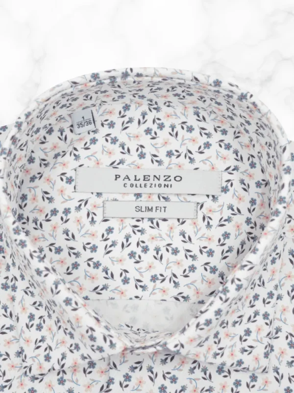 Palenzo Prêt-à-porter | Chemises | Chemise petit col français - Blanc imprimé