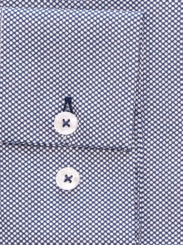 Palenzo Prêt-à-porter | Chemise petit col français - Bleu marine imprimé