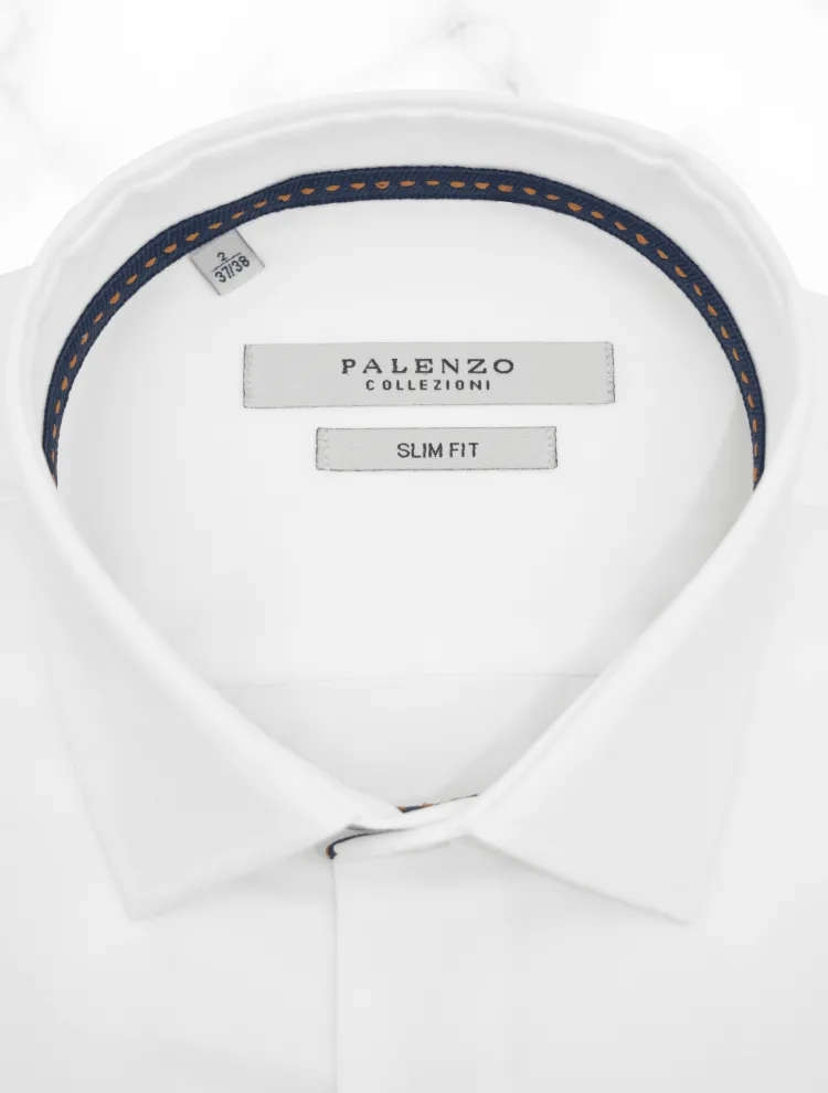 chemise_petit_col_franais_2.webp Palenzo Chemises | Chemise petit col français - Blanc