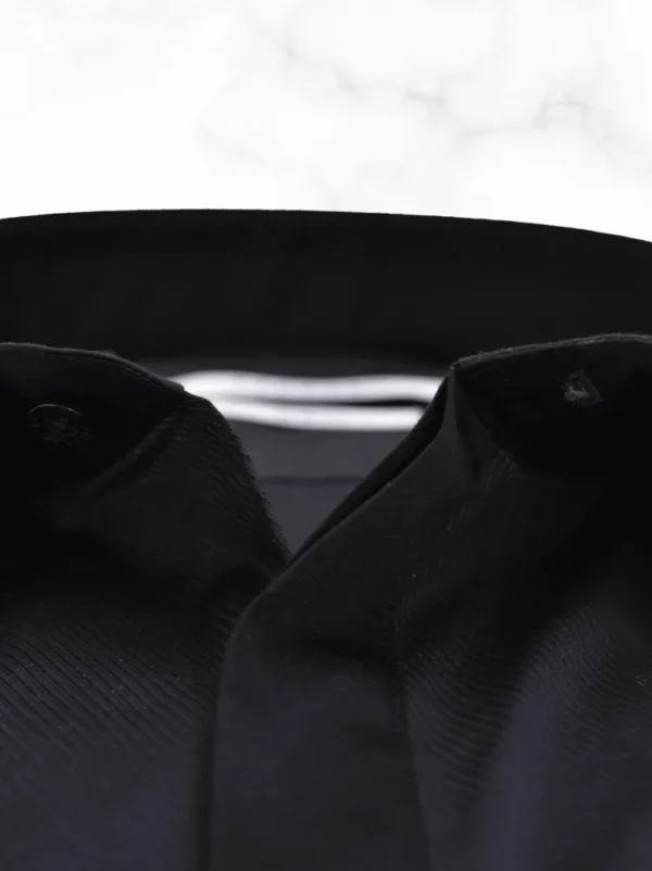 Palenzo Cérémonie | Prêt-à-porter | Chemise petit col français - Noir