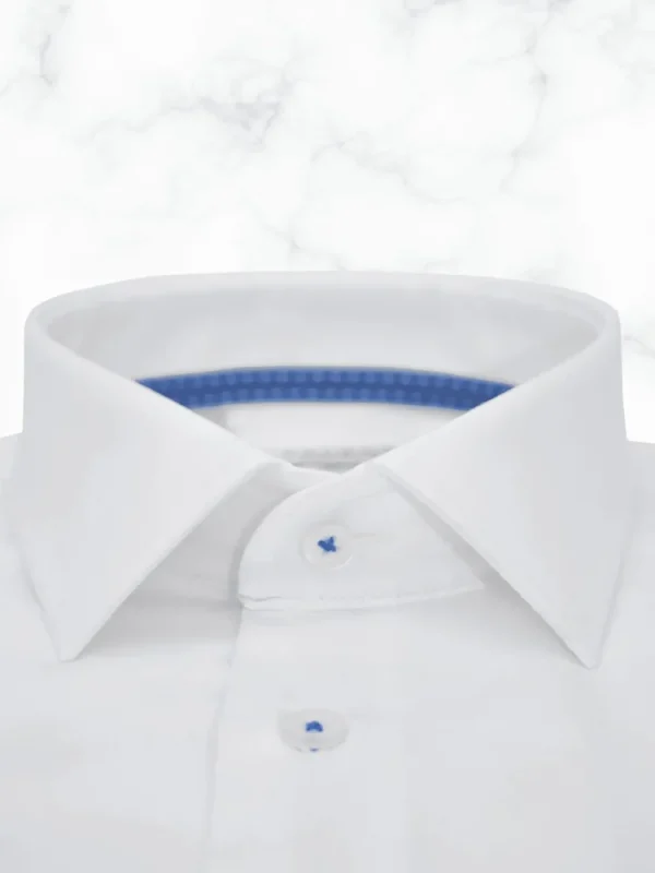 Palenzo Prêt-à-porter | Chemises | Chemise petit col français - Blanc