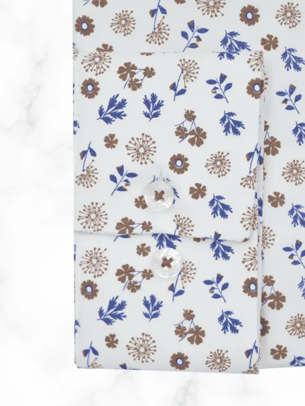 Palenzo Prêt-à-porter | Chemises | Chemise petit col français - Blanc imprimé