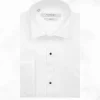 Palenzo Prêt-à-porter | Chemises Cérémonie | Chemise plastron col cassé - Blanc