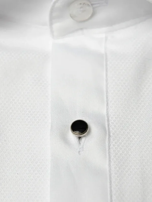 Palenzo Cérémonie | Prêt-à-porter | Chemise plastron col cassé - Blanc