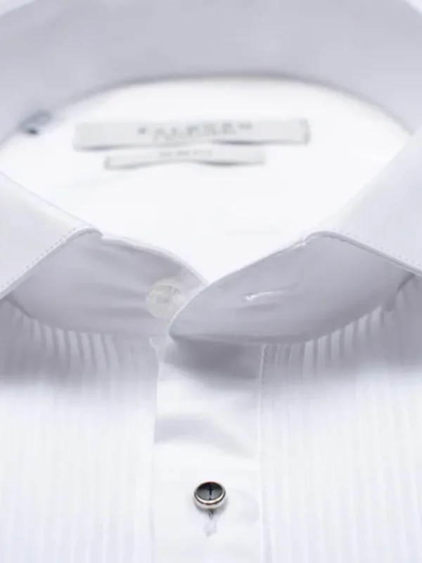 Palenzo Cérémonie | Prêt-à-porter | Chemise plastron col cassé - Blanc