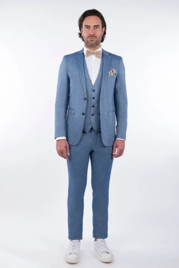 Palenzo Prêt-à-porter | Costume slim Fit - Bleu