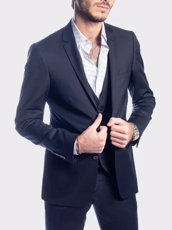 Palenzo Prêt-à-porter | Costume slim fit - Bleu nuit