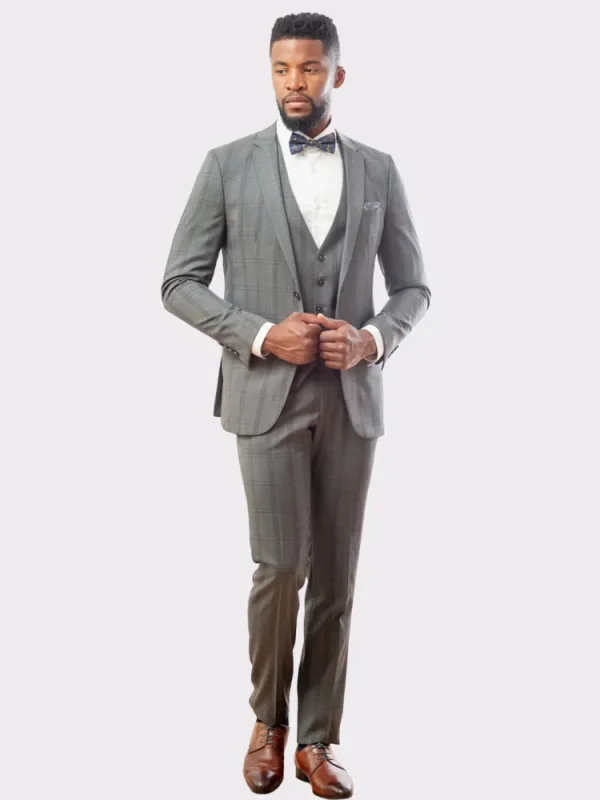 Palenzo Prêt-à-porter | Costume slim fit - Gris