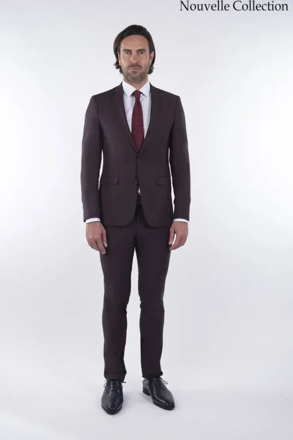 Palenzo Prêt-à-porter | Costume slim fit - Prune