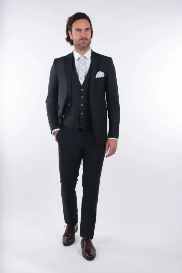 Palenzo Prêt-à-porter | Costume slim fit - Vert bouteille